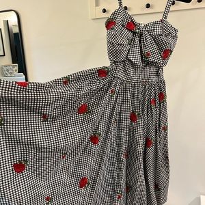 Unique Vintage Gingham Golightly Swing Dress